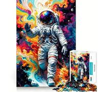 1000 Pieces Puzzles for Adults Astronaut Dream Neat Cut Decor Cognitive Teaser Toy Free Time Play Birthday Art Gift (38x26cm)