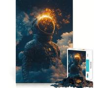 1000 Pieces Puzzles for Adults Astronaut II Space Flawless Fit Art Brain Challenge Fun Rest Time Play Birthday Mind Gift (38x52cm)
