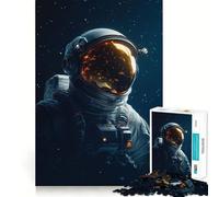 1000 Pieces Puzzles for Adults Astronaut In Space Flawless Fit Art Brain Challenge Fun Rest Time Play Birthday Mind Gift (38x52cm)