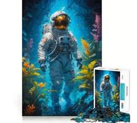 1000 Pieces Puzzles for Adults Astronaut Magical Place Flawless Fit Art Brain Challenge Fun Rest Time Play Birthday Mind Gift (50x75cm)