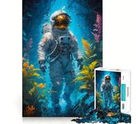 1000 Pieces Puzzles for Adults Astronaut Magical Place Flawless Fit Art Brain Challenge Fun Rest Time Play Birthday Mind Gift (38x26cm)