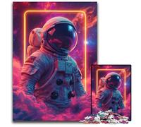 1000 Pieces Puzzles for Adults Astronaut Neon SpaceImpossible Jigsaw Puzzles for Adults for Home Decor Ideal Christmas & New Year Gift for Teenagers 1000 PCS(75x50cm)