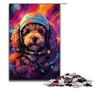 1000 Pieces Puzzles for Adults Astronaut Poodle by SplattersLots of Thick Color Decompressing Intellectual Educational Toy Gifts Ideas 75x50cm