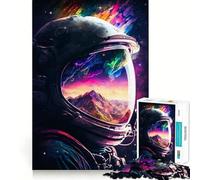 1000 Pieces Puzzles for Adults Astronaut Reflections Flawless Fit Art Brain Challenge Fun Rest Time Play Birthday Mind Gift (38x52cm)