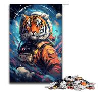 1000 Pieces Puzzles for Adults Astronaut Tiger by SplattersLots of Thick Coloured Decompressing Intellectual Educational Toy Gifts Ideas 75x50cm