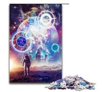 1000 Pieces Puzzles for Adults Astronaut Trippy Space Decompressing Intellectual Educational Toy Gifts Ideas 75x50cm