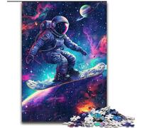 1000 Pieces Puzzles for Adults Astronauts in The Galaxy Made of Wood, Making It A Great Gift for Family Fun 50x75cm for Teenager & Family Fun