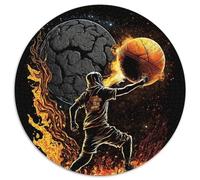 1000 Pieces Puzzles for Adults Astronauts Playing Basketball Impossible Jigsaw Puzzles for Adults Perfect for Family Fun on Holidays 67.5x67.5cm