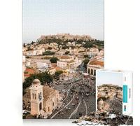 1000 Pieces Puzzles for Adults Athens Neat Cut Decor Cognitive Teaser Toy Free Time Play Birthday Art Gift (38x52cm)