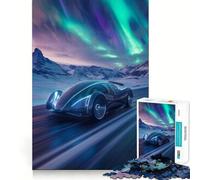 1000 Pieces Puzzles for Adults Aurora Highway Flawless Fit Art Brain Challenge Fun Rest Time Play Birthday Mind Gift (50x75cm)