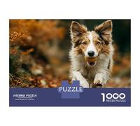 1000 Pieces Puzzles for Adults Autumn Adventure with Border Collie Jigsaw for Adults Anti-Stress Toys Difficult Hard Difficult And Challenge 70x50cm/1000pcs