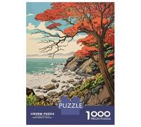 1000 Pieces Puzzles for Adults Autumn Fall Coastline Teenager Puzzles Brain Teaser Game Home Decoration for Is Ideal As A Gift 52x38cm/1000pcs