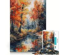 1000 Pieces Puzzles for Adults Autumn Stroll Flawless Fit Art Brain Challenge Fun Rest Time Play Birthday Mind Gift (50x75cm)
