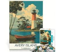 1000 Pieces Puzzles for Adults Avery Island, LA Poster | Home Art Decor Every Piece is Unique Suitable for couples 38x26cm