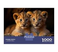 1000 Pieces Puzzles for Adults Baby Lion Cubs for Sale Puzzle for Adults Toy Wall Decor Analysis And Logic Unique Gifts for Birthday And Christmas 52x38cm/1000pcs