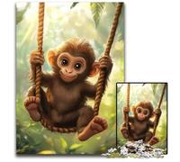 1000 Pieces Puzzles for Adults Baby Monkey Puzzle Learning Educational Toys,is Ideal As Gifts for The Whole Family for Ages 14+ 26X38CM