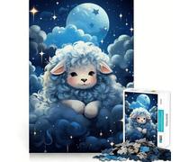 1000 Pieces Puzzles for Adults Baby Sheep Flawless Fit Art Brain Challenge Fun Rest Time Play Birthday Mind Gift (50x75cm)