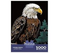 1000 Pieces Puzzles for Adults Bald Eagle in Forest Teenager Puzzles Brain Teaser Game Home Decoration for Is Ideal As A Gift 38x26cm/1000pcs
