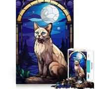 1000 Pieces Puzzles for Adults Balinese Cat Flawless Fit Art Brain Challenge Fun Rest Time Play Birthday Mind Gift (38x26cm)