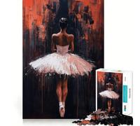 1000 Pieces Puzzles for Adults Ballet Dancer in Red Flawless Fit Art Brain Challenge Fun Rest Time Play Birthday Mind Gift (38x52cm)