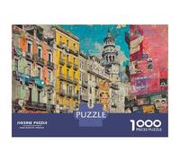 1000 Pieces Puzzles for Adults Barcelona Cityscape Art Print Jigsaws for Adults Relax Games Enhance Memory Unique Gifts for Birthday And Christmas 38x26cm/1000pcs