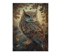 1000 Pieces Puzzles for Adults - Barn Owl with A Blue Eye Best Challenging Puzzles for Cognitive Workout - Safe Eco-Friendly - Most Popular Leisure Activities