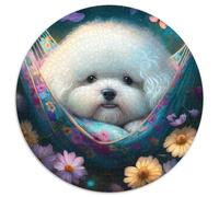 1000 Pieces Puzzles for Adults Beautiful Bichon Frise Puzzle 1000 Pieces Jigsaw for Mother'S Day,Birthdays,Christmas (67.5x67.5cm)