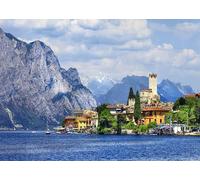 1000 Pieces Puzzles for Adults Beautiful Lake Garda Malcesine Italy Funny Puzzle Unique Difficult and Challenge Puzzle Game Toys Gift 19.7x27.6in