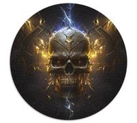 1000 Pieces Puzzles for Adults Beautiful Skull Round Puzzles 1000 Pieces for Adults Brain Teaser & Home Decor, Perfect 67.5x67.5cm