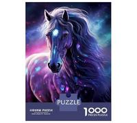 1000 Pieces Puzzles for Adults Beautiful Space Horse Adult Puzzles Brain Teaser Game Enhance Memory Unique Gifts for Birthday And Christmas 70x50cm/1000pcs