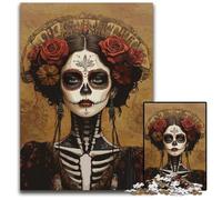 1000 Pieces Puzzles for Adults Beautiful Sugar Skull Woman Puzzles for Adults Ideal for Family Fun Relaxation 1000 PCS(38x26cm)