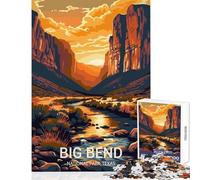 1000 Pieces Puzzles for Adults Big Bend National Park Fun Family Connection Activity Memorable Christmas Giftsing Option (50x75cm)