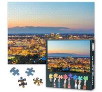 1000 Pieces Puzzles for Adults Birmingham City Jigsaw Puzzle Educational Games - 50x70 cm Alabama USA Downtown City in the Morning Skyline Painting Hard Difficult Challenging Gift