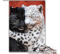 1000 Pieces Puzzles for Adults Black And White Leopard 1000Pc Adults Jigsaw Puzzle for Birthdays, Holidays, And Special Occasions (Size 26x38cm)