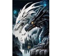 1000 Pieces Puzzles for Adults - Black and White Twin Dragons High Difficulty Wooden Jigsaw Puzzle - Family Entertainment Leisure Fun Interactive, Relaxing Holiday Puzzles