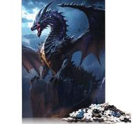 1000 Pieces Puzzles for Adults Black Elder Dragon Jigsaw Puzzles for Adults And Wooden Puzzles Home Decoration 1000pcs (75x50cm)