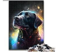 1000 Pieces Puzzles for Adults Black Golden Retriever Jigsaw Puzzles Made of Wood, Brain Teaser Game, Interactive Family Game, Suitable for Ages 14+ 1000pcs(50x75cm)