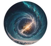 1000 Pieces Puzzles for Adults Black Hole Ocean Vortex Round Puzzles for 1000 Piece Challenging DIY Brain Teaser for Teenagers 67.5x67.5cm