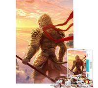 1000 Pieces Puzzles for Adults Black Myth Wukong Sunset Brain Intelligence Challenge Addictive Toys Family Games Difficult Hard Secret Santa Gifts (Size 75x50cm)