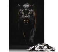 1000 Pieces Puzzles for Adults Black Panther Gold Dark Jigsaw Puzzles for Adults And Wooden Puzzles Home Decoration 1000pcs (75x50cm)