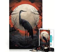 1000 Pieces Puzzles for Adults Black Stork Fantasy Perfect Edge Play, Brain Teasing Play, Idle Play Game, Xmas Scene Art (50x75cm)