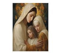 1000 Pieces Puzzles for Adults - Blessed Virgin Mary and Jesus Christ Fun Educational Toys Decompressing Intellectual Puzzles Gift for Easter Hallowen Christmas Birthday