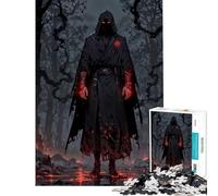 1000 Pieces Puzzles for Adults Blood Assassin - Crimson Shadow Warrior Addictive Toys to Cultivate Patience Family Game Stress Reliever Birthday Gifts (Size 38x52cm)