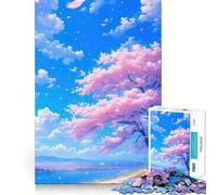 1000 Pieces Puzzles for Adults Blossoms in The Sky Perfect Edge Play, Brain Teasing Play, Idle Play Game, Xmas Scene Art (50x75cm)