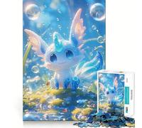1000 Pieces Puzzles for Adults Blue Creature A Magical Forest Perfect Edge Play, Brain Teasing Play, Idle Play Game, Xmas Scene Art (38x26cm)