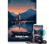 1000 Pieces Puzzles for Adults Bohinj Lake Slovenia Perfect Edge Play, Brain Teasing Play, Idle Play Game, Xmas Scene Art (38x26cm)