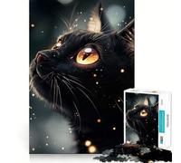 1000 Pieces Puzzles for Adults Bombay Cat Under Twilight Sparks Tight Cut Fun, Logic Thinking Play, Leisure Fun Time, Xmas Scene Art (38x26cm)