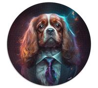 1000 Pieces Puzzles for Adults Boss Dog 1000 Pieces Round Puzzles for Adults for Teenager & Families, Perfect DIY Decor & Brain-Teasing Challenge 67.5x67.5cm
