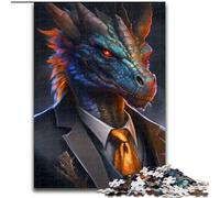 1000 Pieces Puzzles for Adults Boss Golden Retriever Puzzles for Adults Family Interaction & Fun Gift, Vibrant Abstract Design size : 26x38cm