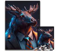 1000 Pieces Puzzles for Adults Boss Raccoon Wooden Jigsaw Challenging Brain Teaser for Teenagers, Family Fun Interactive Game 50x75CM/19.68x29.52inch